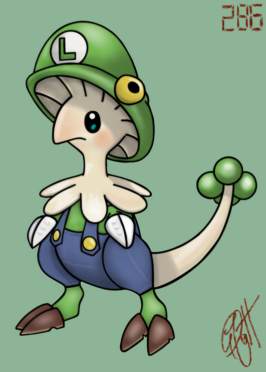 Breloom x Luigi Vinyl Sticker