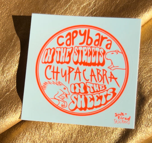 Capybara/Chupacabra Sticker
