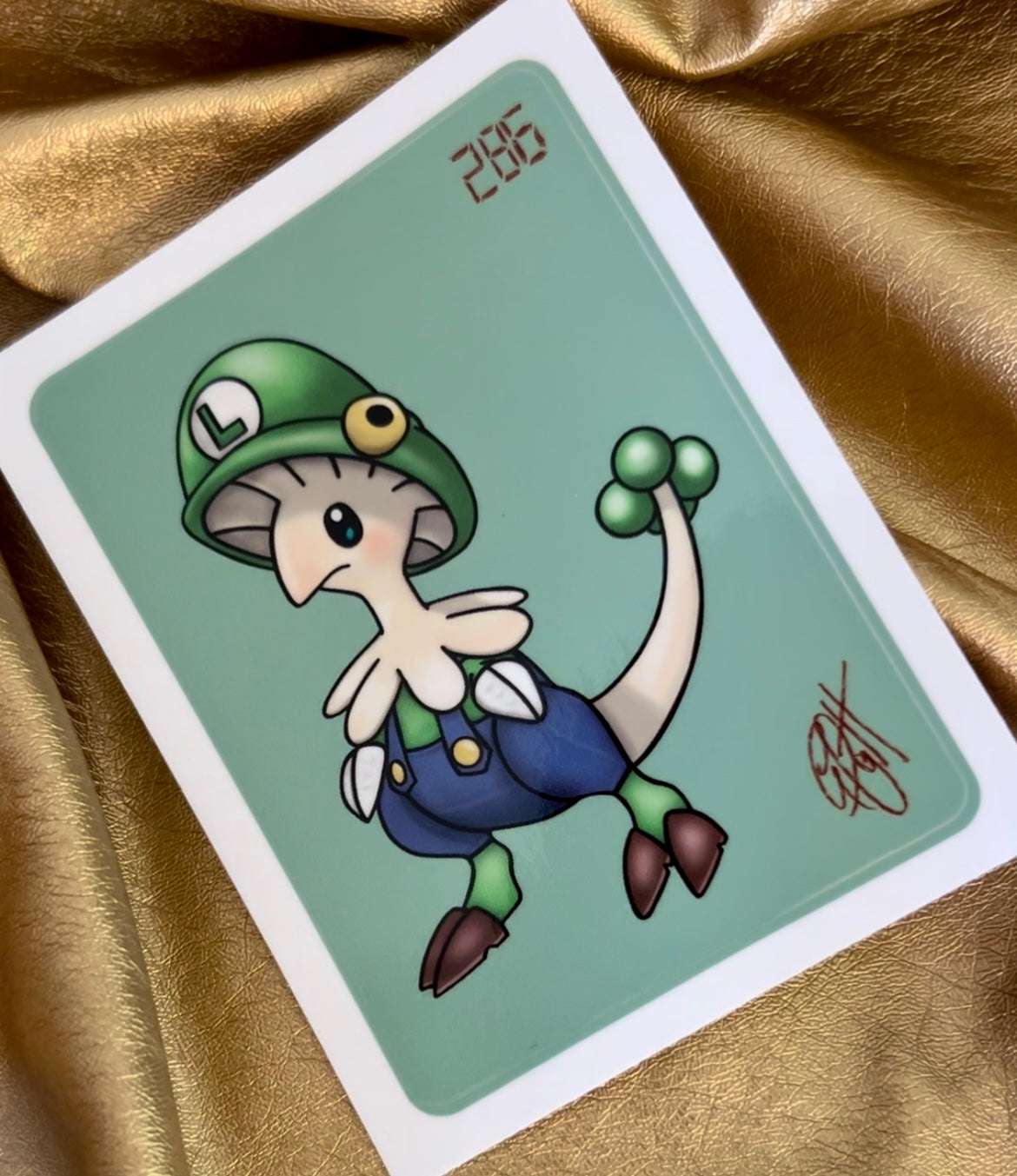 Breloom x Luigi Vinyl Sticker