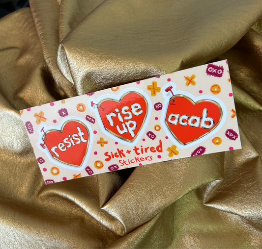 Heart-shaped Tags Sticker Sheet
